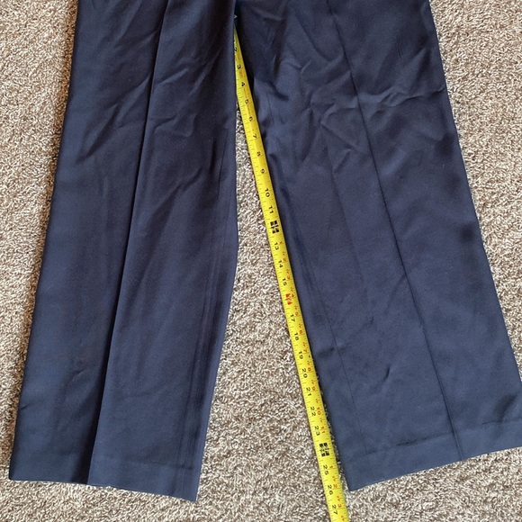 The Row 100% Silk Navy Blue Wide Leg Trouser Pants, Women’s 8 - Picture 7 of 16